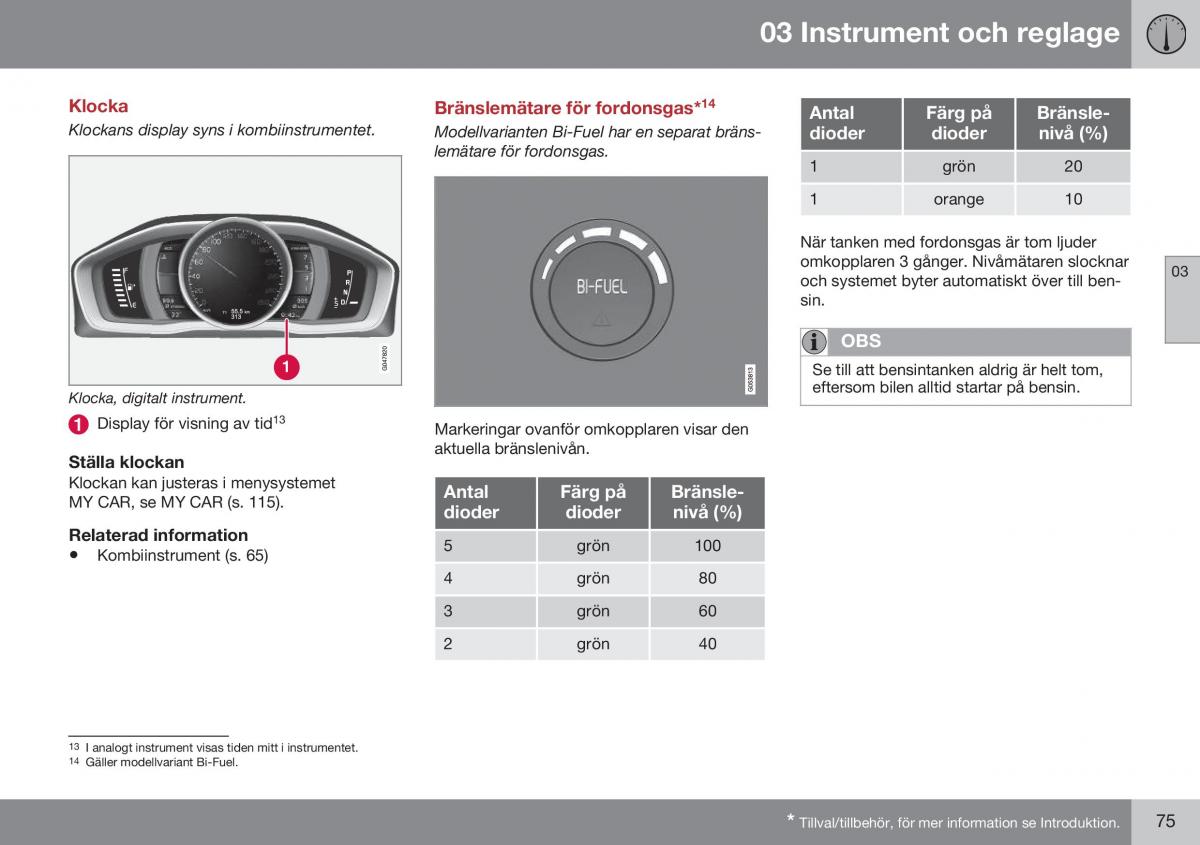 Volvo XC70 Cross Country II 2 instruktionsbok / page 77