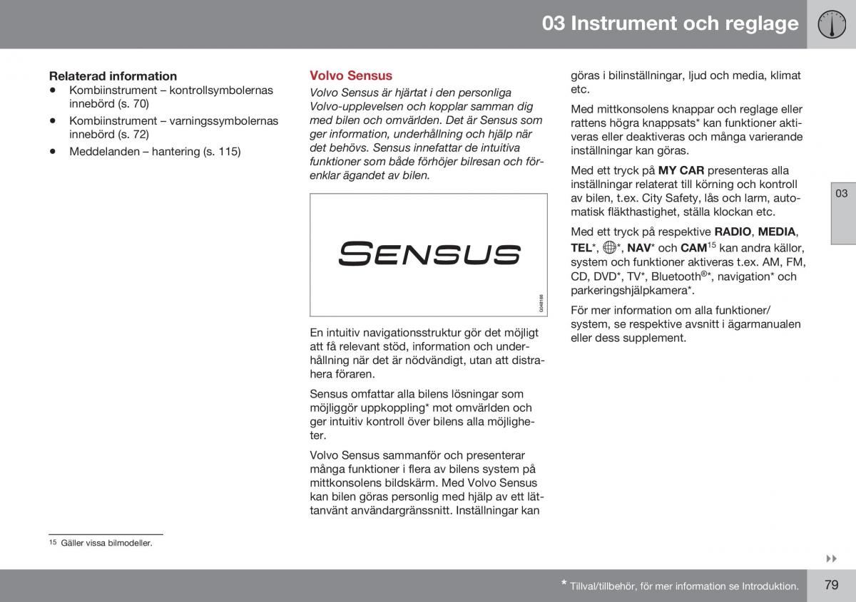 Volvo XC70 Cross Country II 2 instruktionsbok / page 81