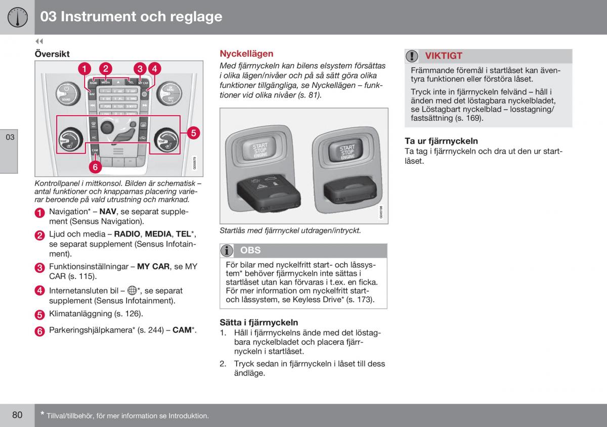 Volvo XC70 Cross Country II 2 instruktionsbok / page 82