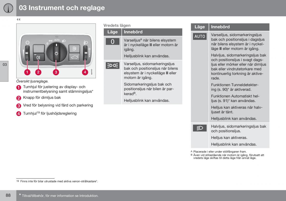 Volvo XC70 Cross Country II 2 instruktionsbok / page 90