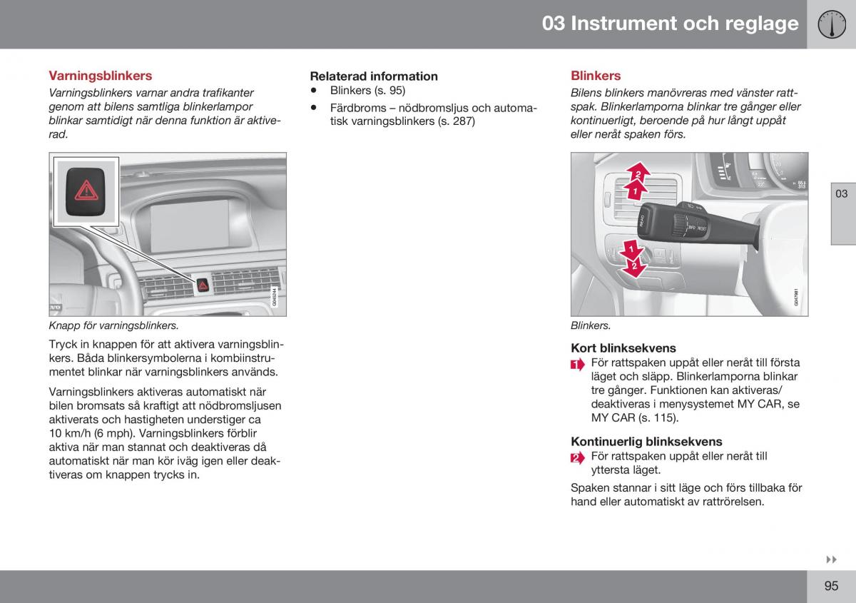 Volvo XC70 Cross Country II 2 instruktionsbok / page 97