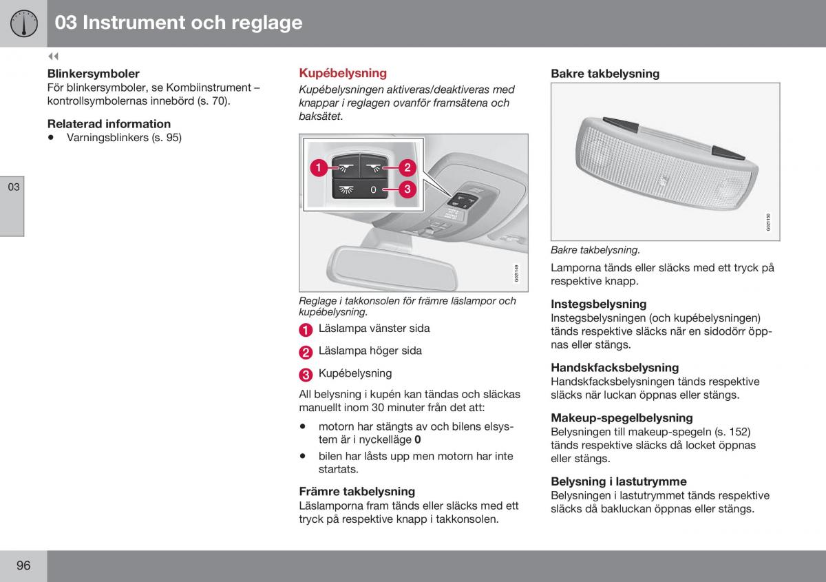 Volvo XC70 Cross Country II 2 instruktionsbok / page 98