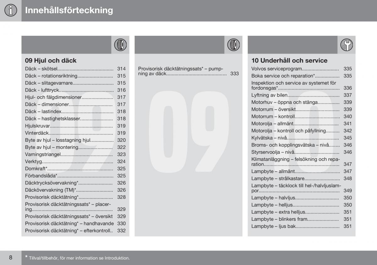 Volvo XC70 Cross Country II 2 instruktionsbok / page 10