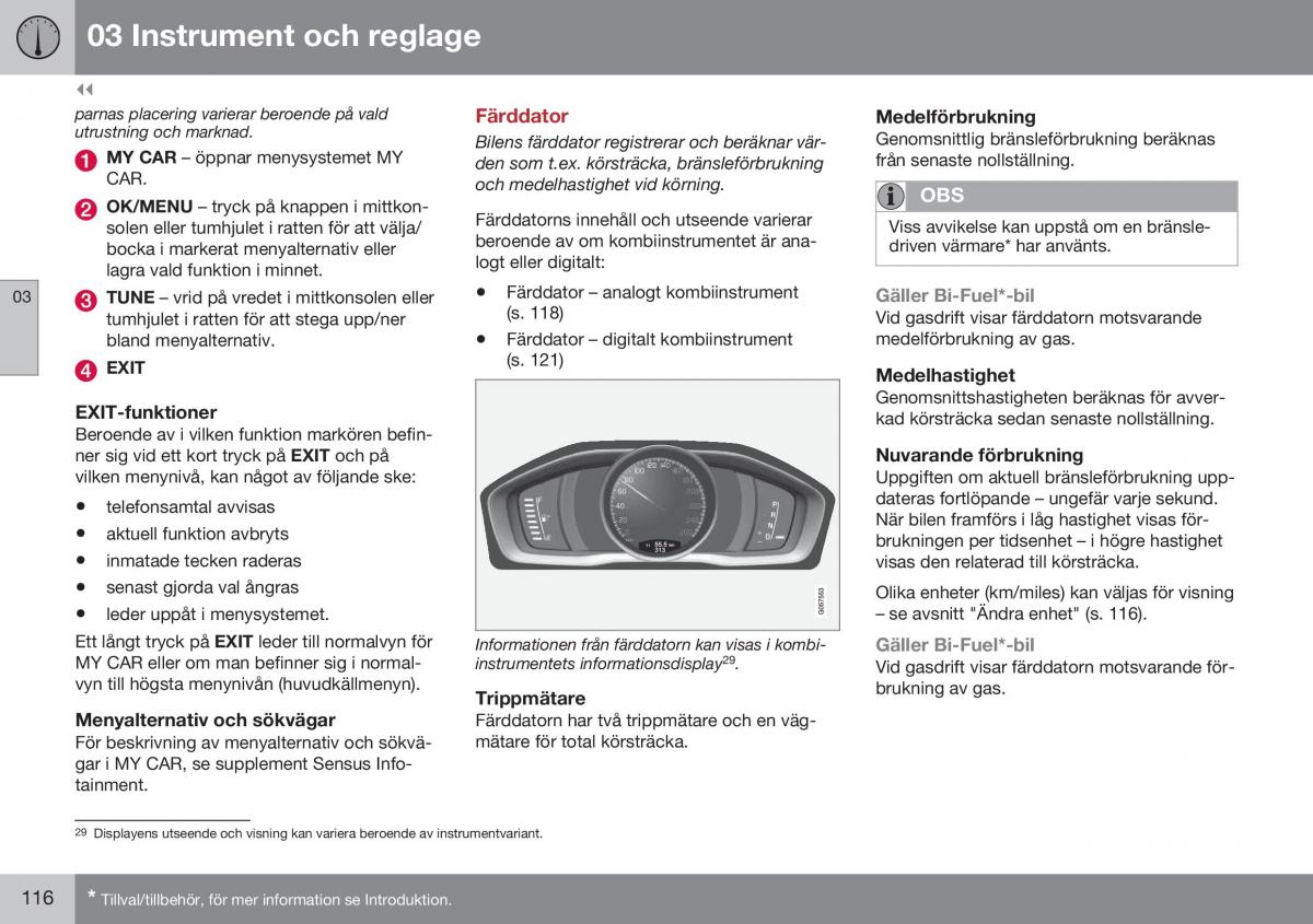 Volvo XC70 Cross Country II 2 instruktionsbok / page 118