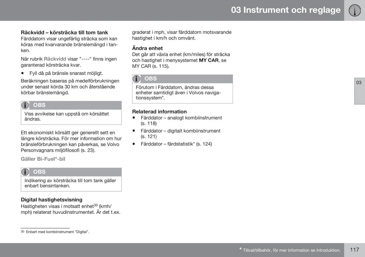 Volvo XC70 Cross Country II 2 instruktionsbok / page 119