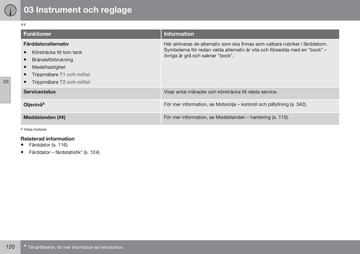 Volvo XC70 Cross Country II 2 instruktionsbok / page 122