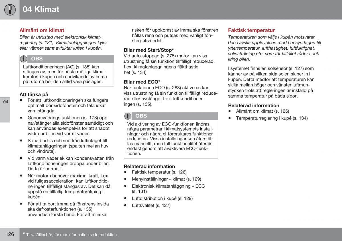 Volvo XC70 Cross Country II 2 instruktionsbok / page 128