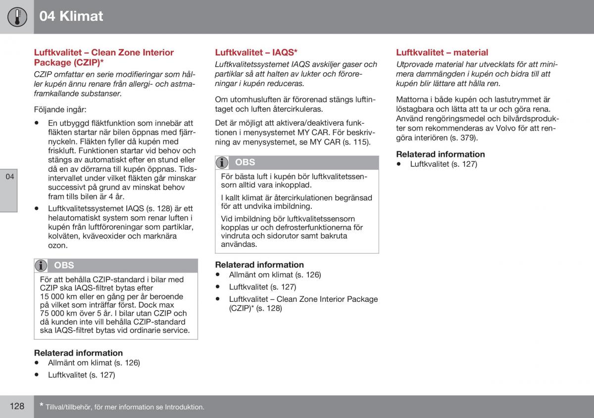 Volvo XC70 Cross Country II 2 instruktionsbok / page 130