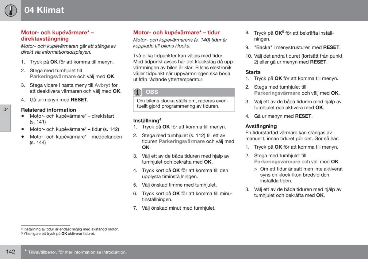 Volvo XC70 Cross Country II 2 instruktionsbok / page 144