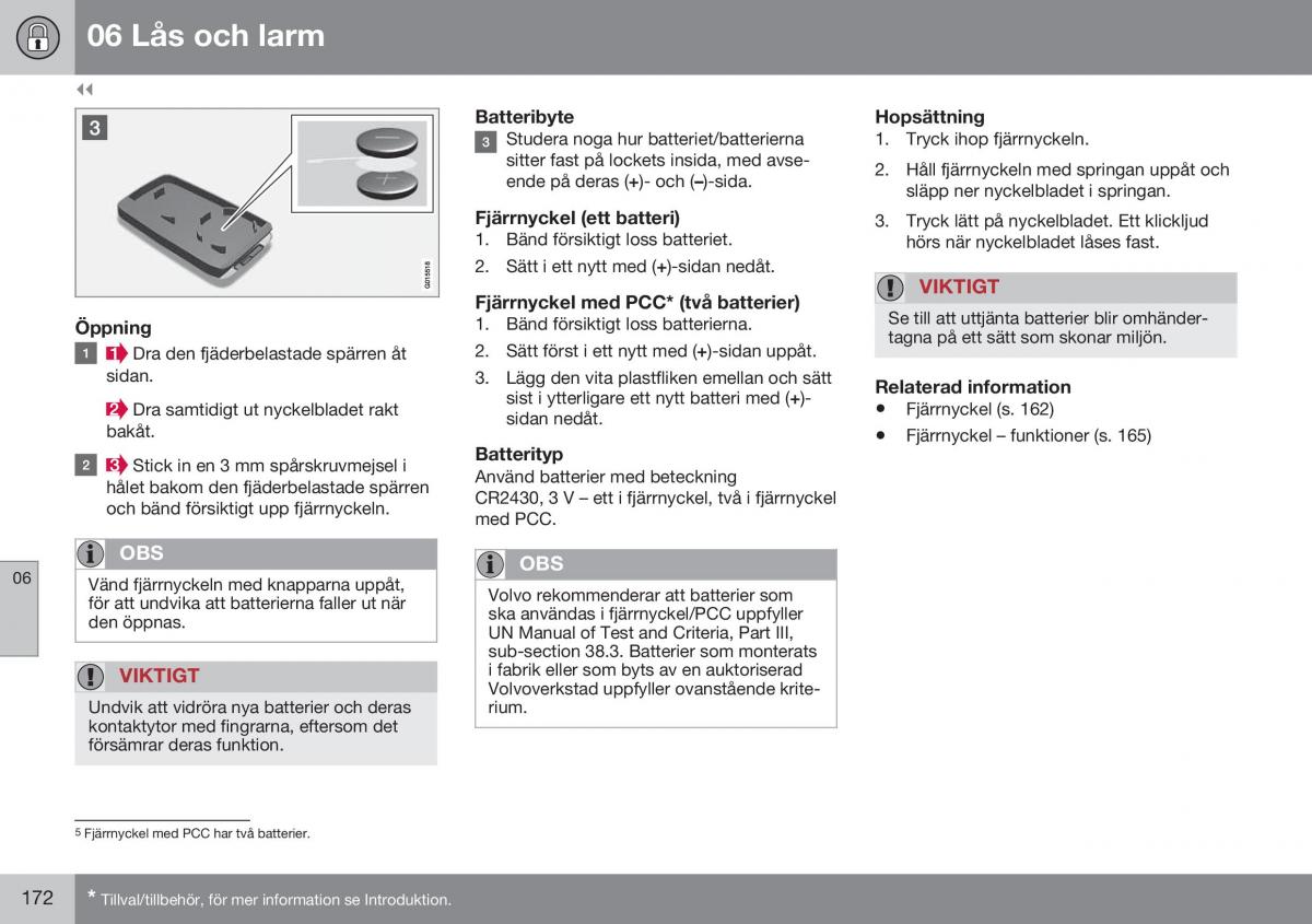 Volvo XC70 Cross Country II 2 instruktionsbok / page 174