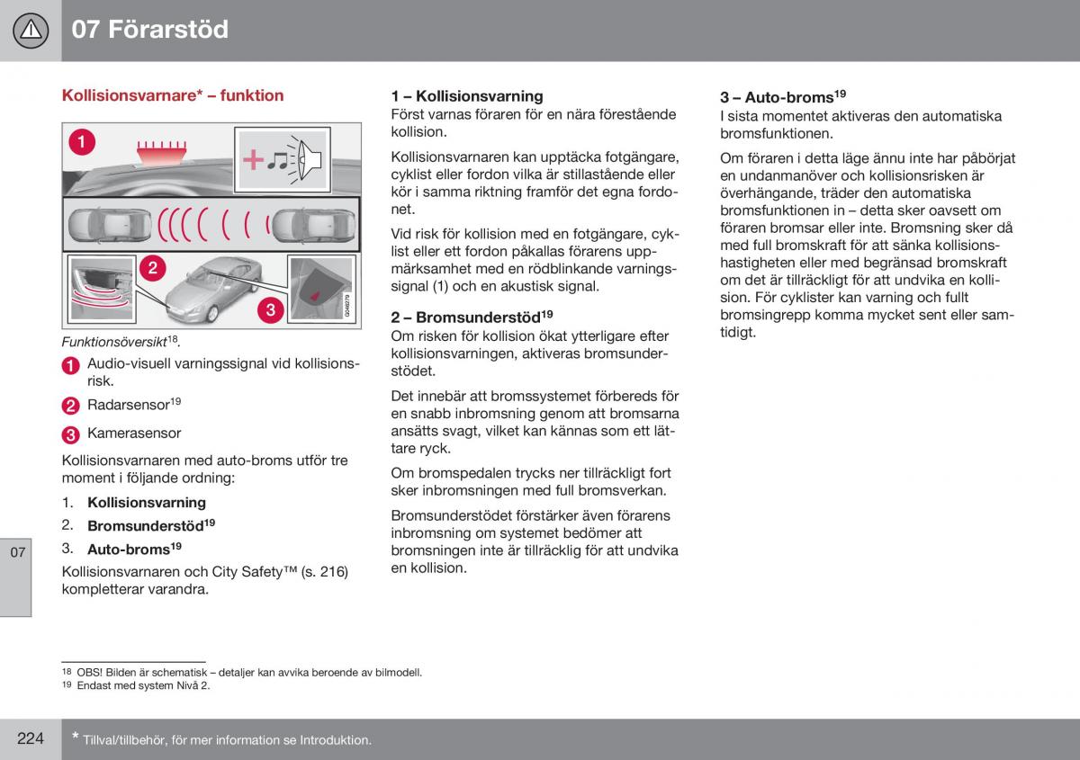 Volvo XC70 Cross Country II 2 instruktionsbok / page 226