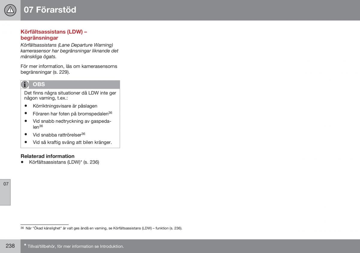 Volvo XC70 Cross Country II 2 instruktionsbok / page 240