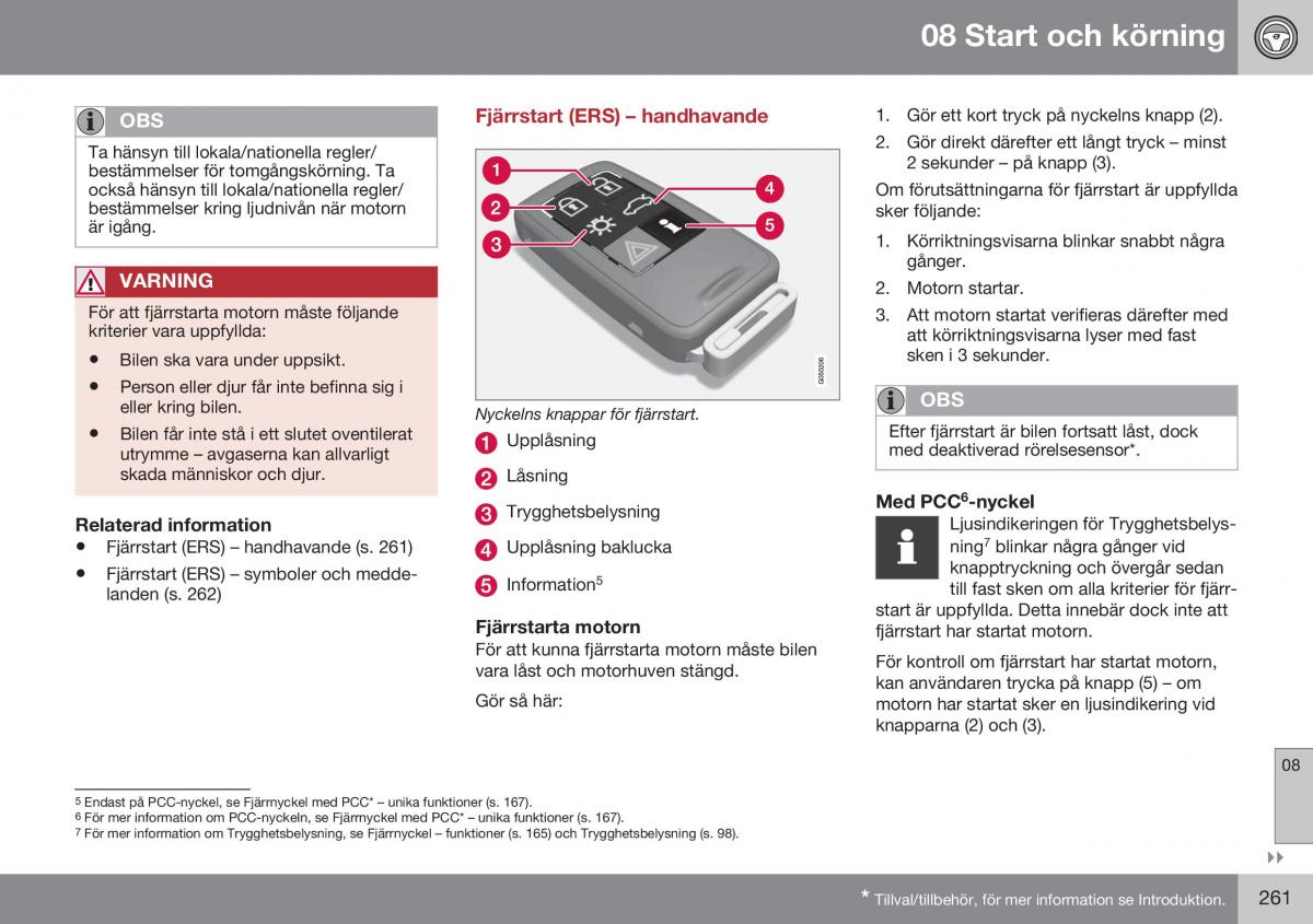 Volvo XC70 Cross Country II 2 instruktionsbok / page 263