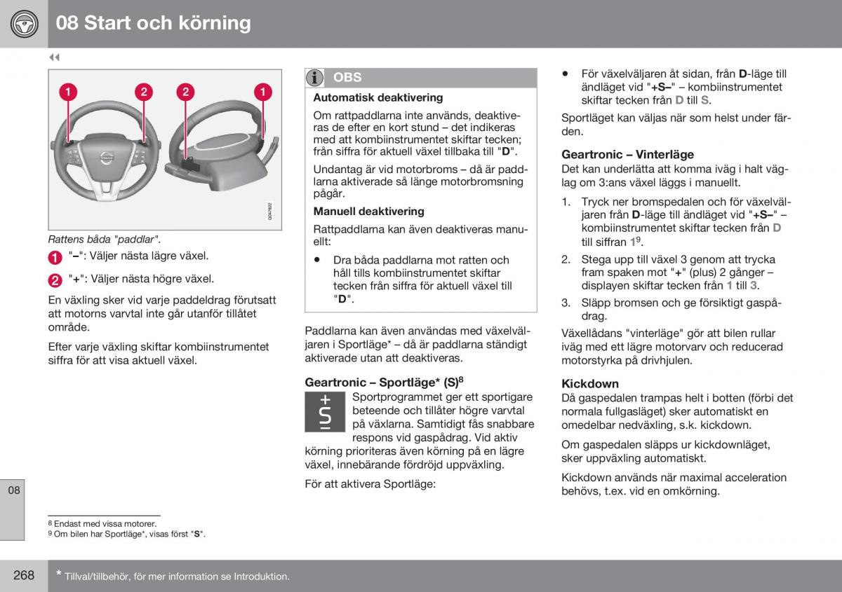 Volvo XC70 Cross Country II 2 instruktionsbok / page 270