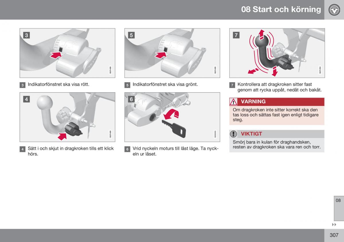 Volvo XC70 Cross Country II 2 instruktionsbok / page 309