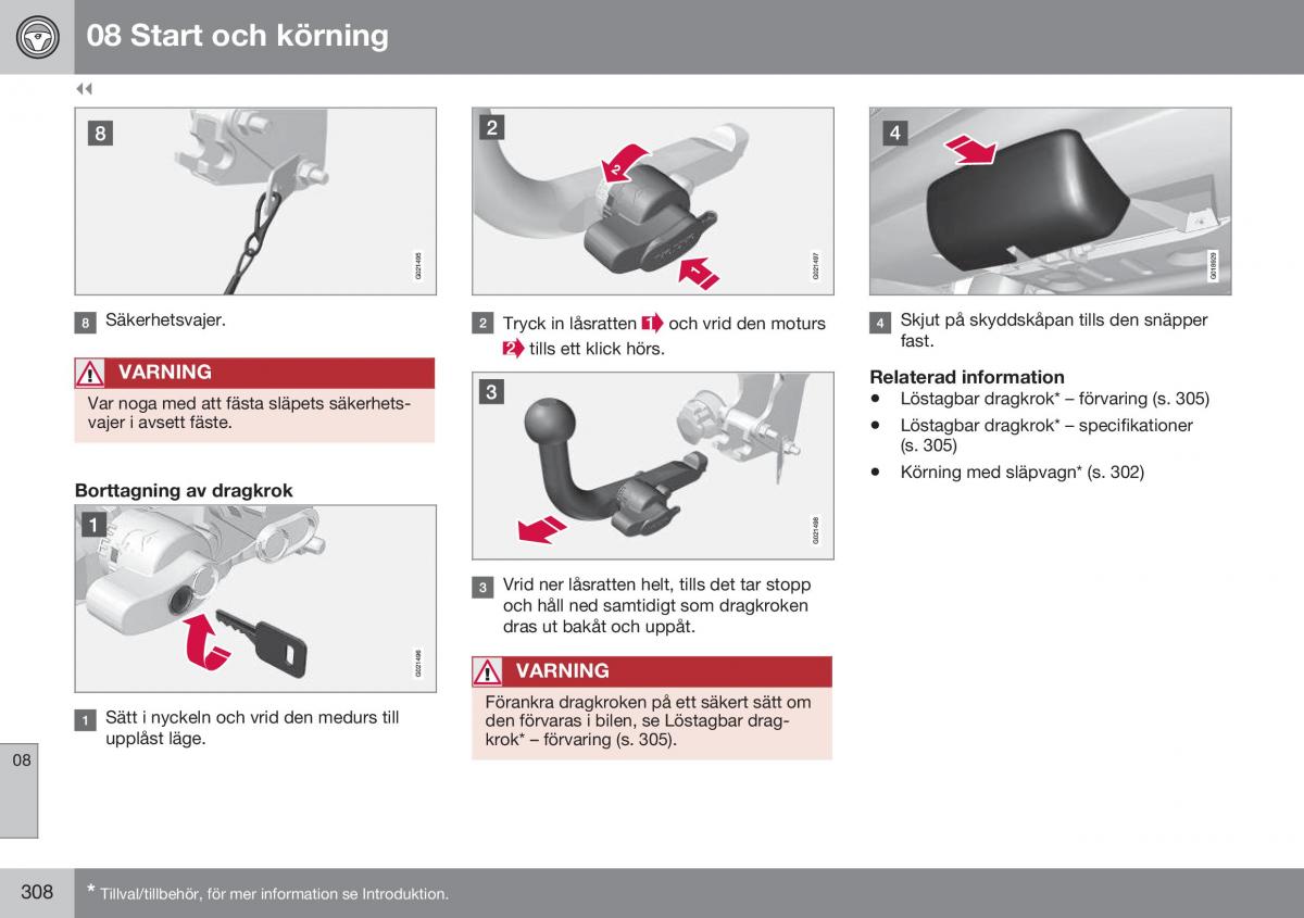 Volvo XC70 Cross Country II 2 instruktionsbok / page 310