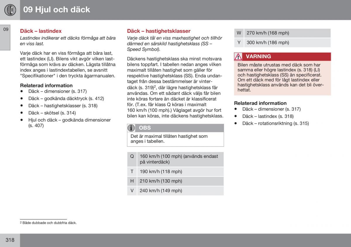 Volvo XC70 Cross Country II 2 instruktionsbok / page 320