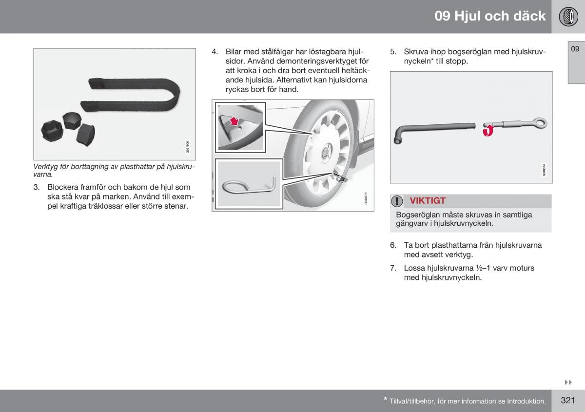 Volvo XC70 Cross Country II 2 instruktionsbok / page 323