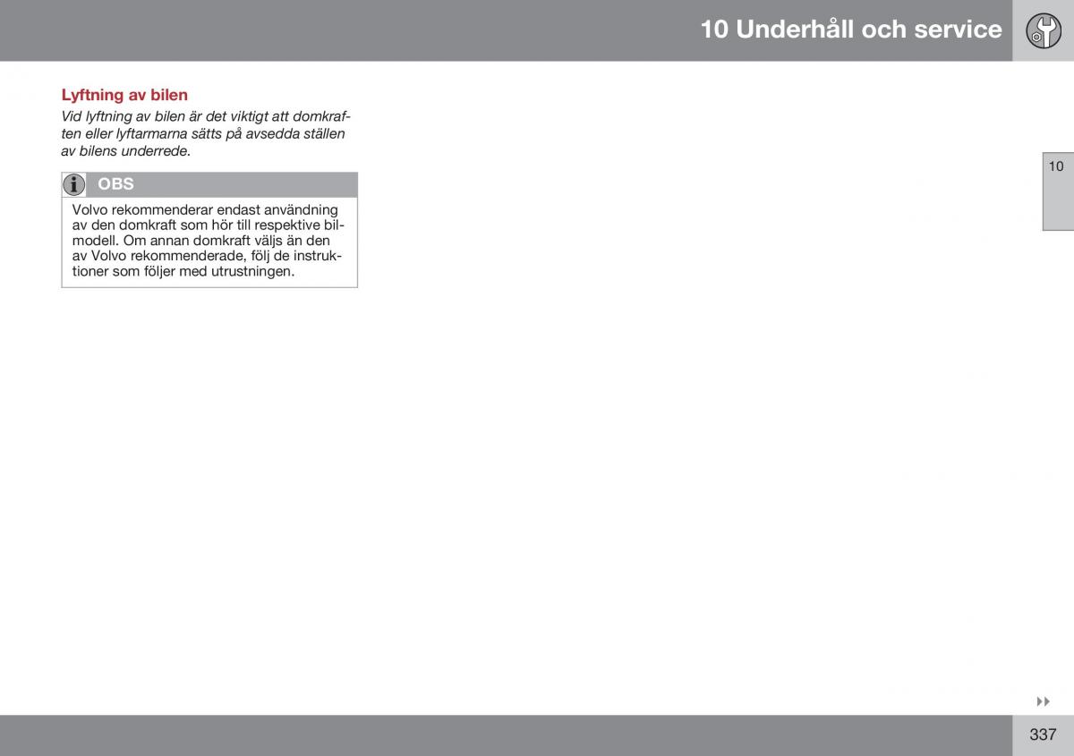 Volvo XC70 Cross Country II 2 instruktionsbok / page 339
