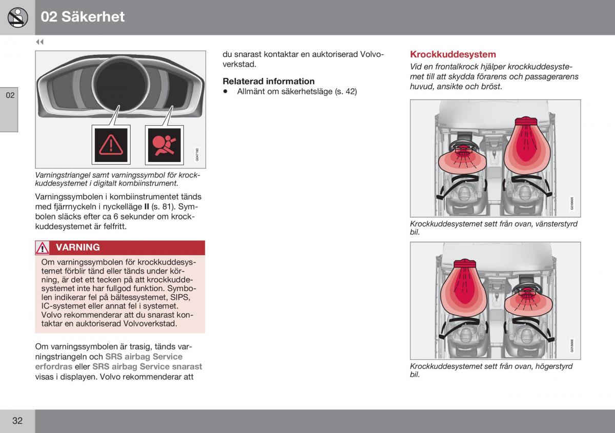 Volvo XC70 Cross Country II 2 instruktionsbok / page 34