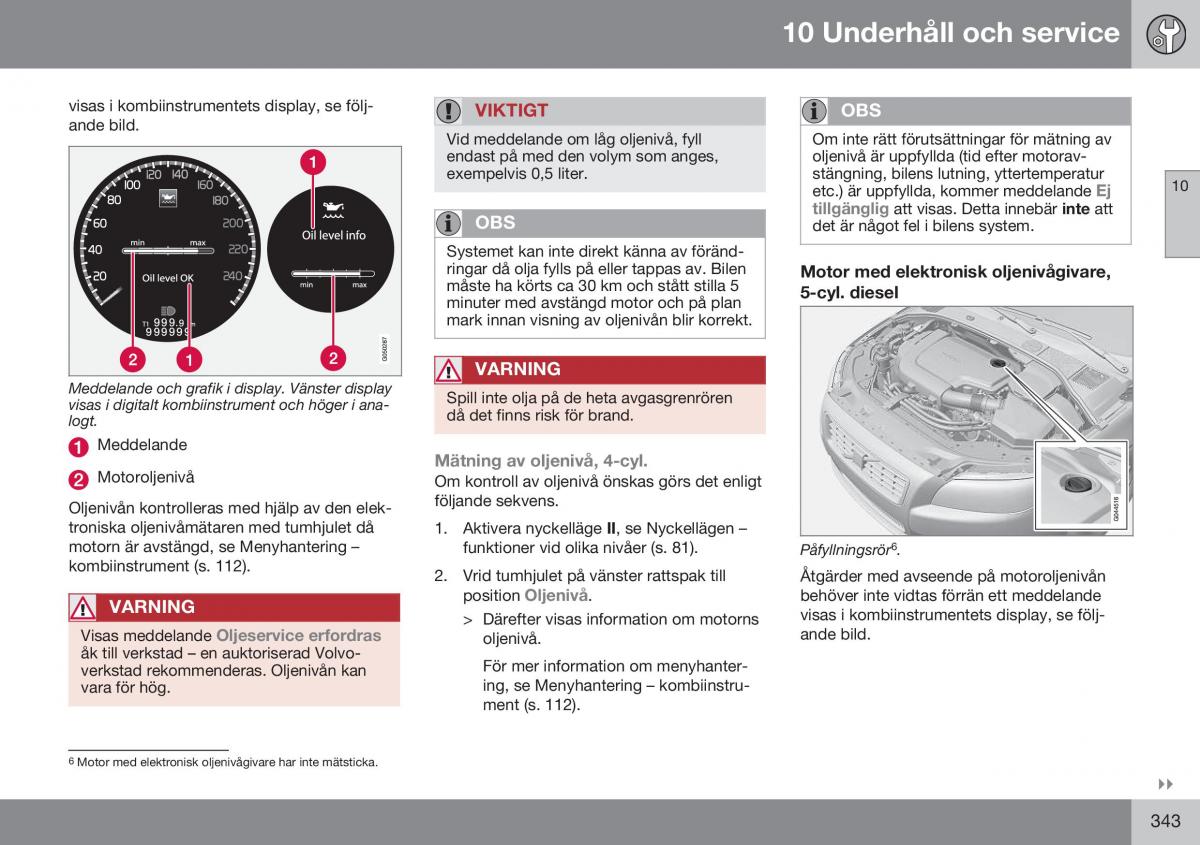 Volvo XC70 Cross Country II 2 instruktionsbok / page 345