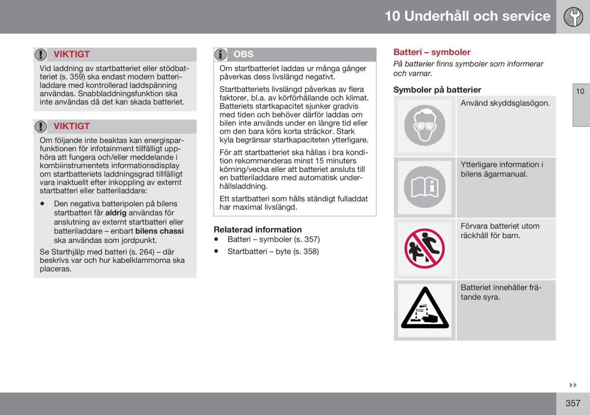 Volvo XC70 Cross Country II 2 instruktionsbok / page 359