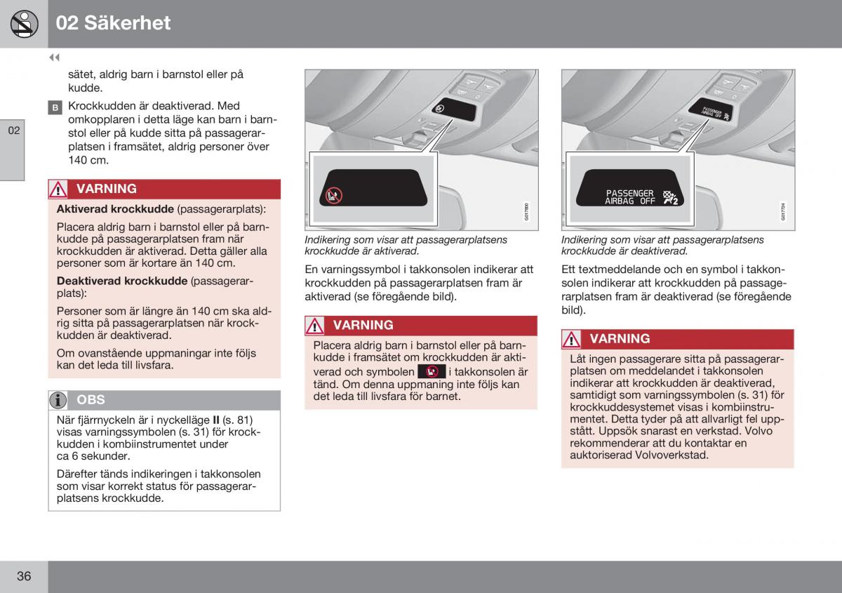 Volvo XC70 Cross Country II 2 instruktionsbok / page 38