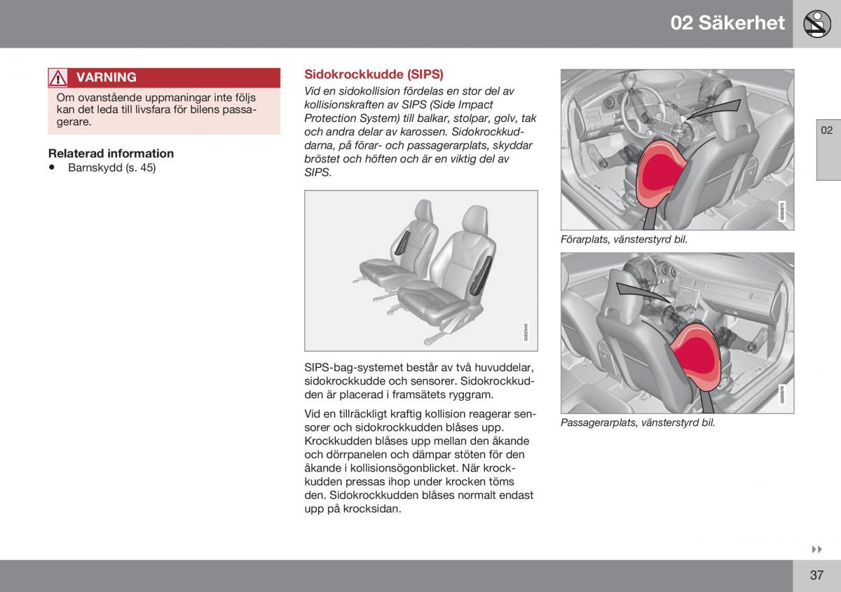 Volvo XC70 Cross Country II 2 instruktionsbok / page 39