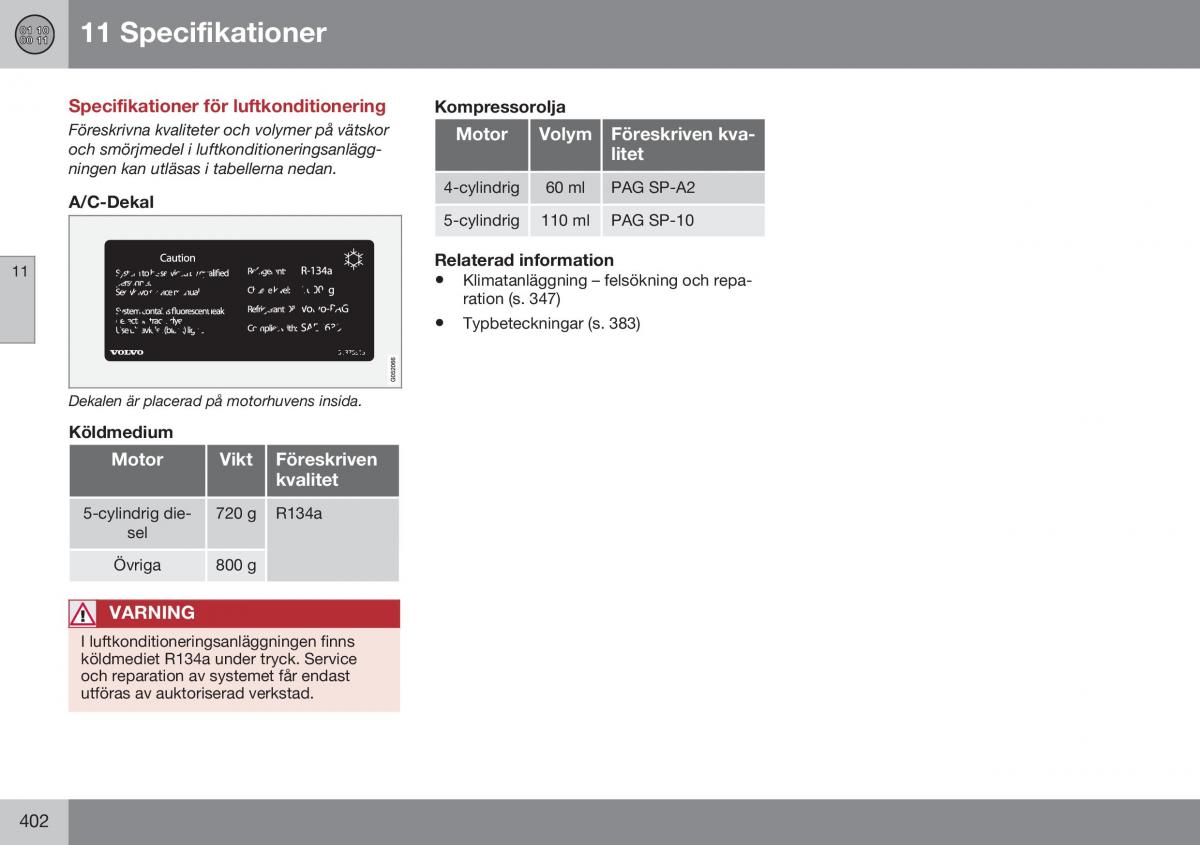 Volvo XC70 Cross Country II 2 instruktionsbok / page 404