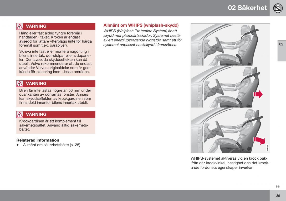 Volvo XC70 Cross Country II 2 instruktionsbok / page 41