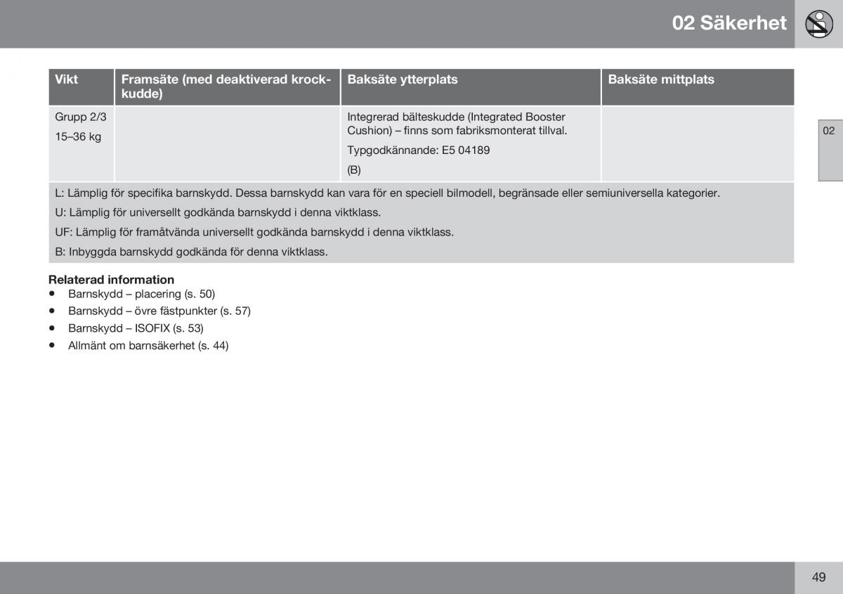 Volvo XC70 Cross Country II 2 instruktionsbok / page 51