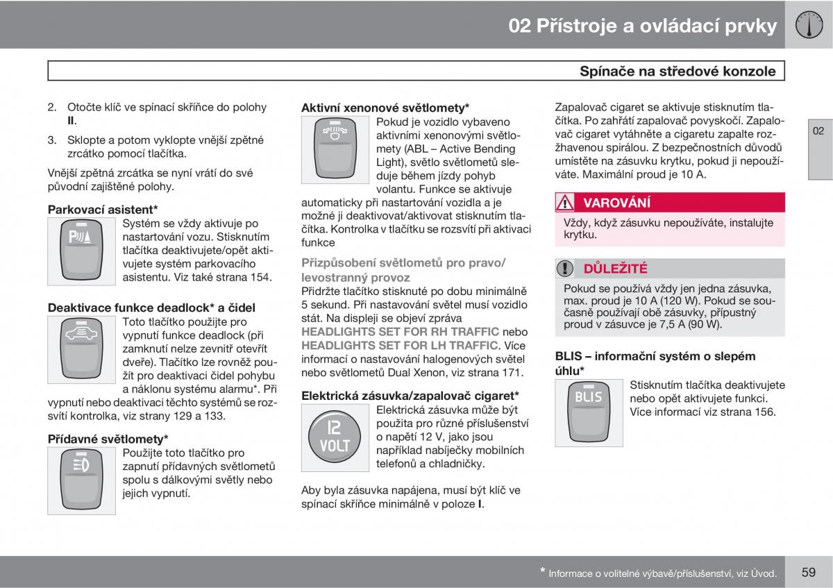 Volvo XC90 I 1 navod k obsludze / page 61