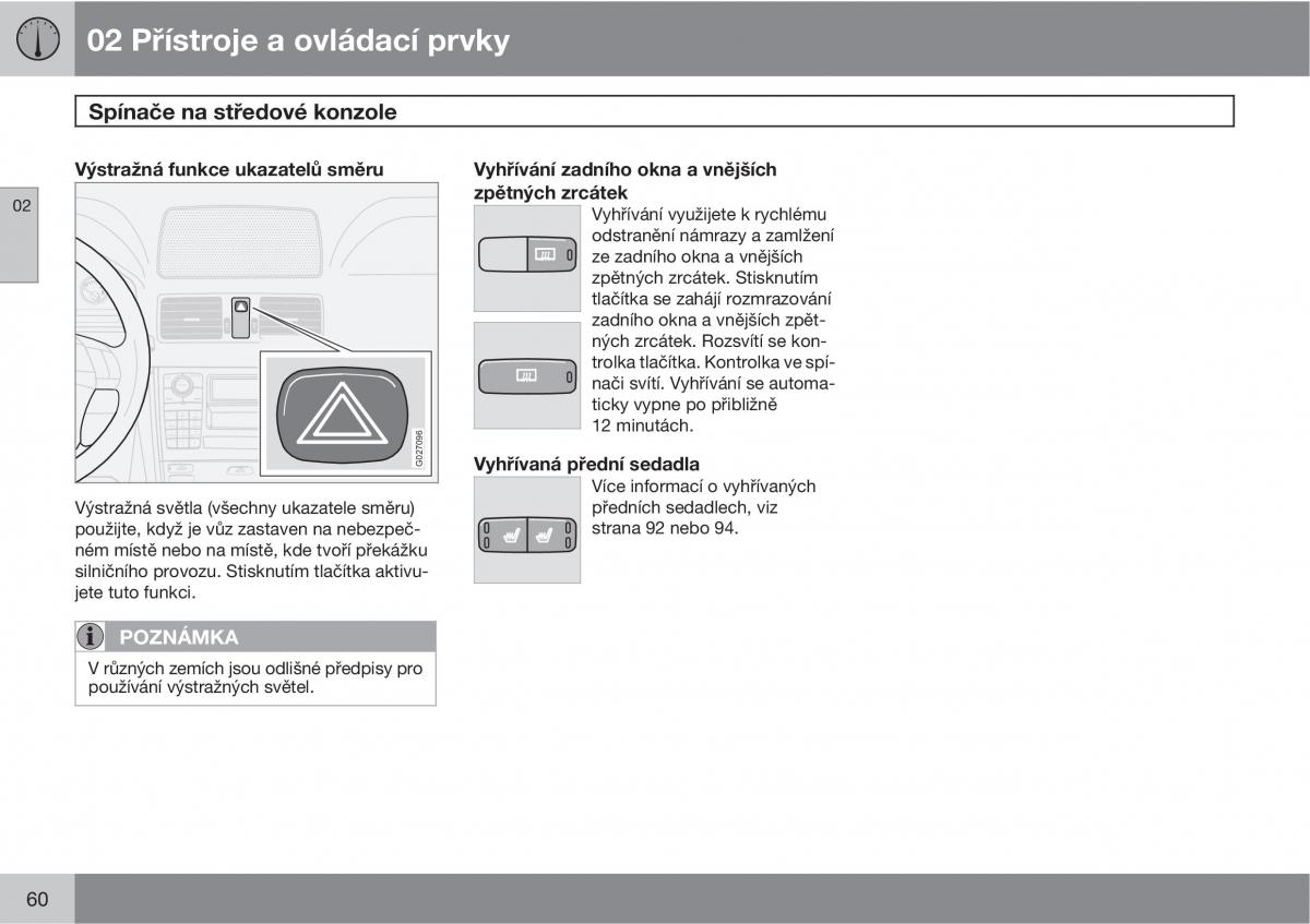 Volvo XC90 I 1 navod k obsludze / page 62