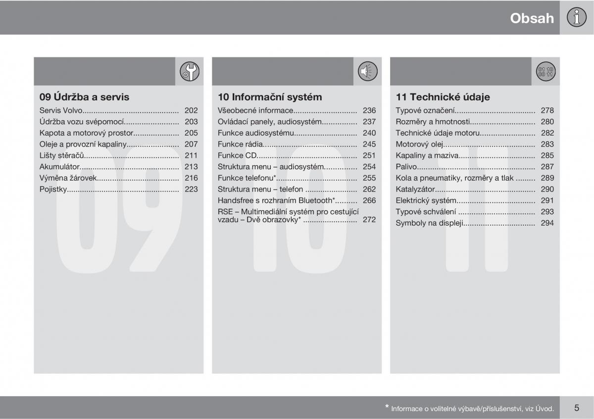 Volvo XC90 I 1 navod k obsludze / page 7