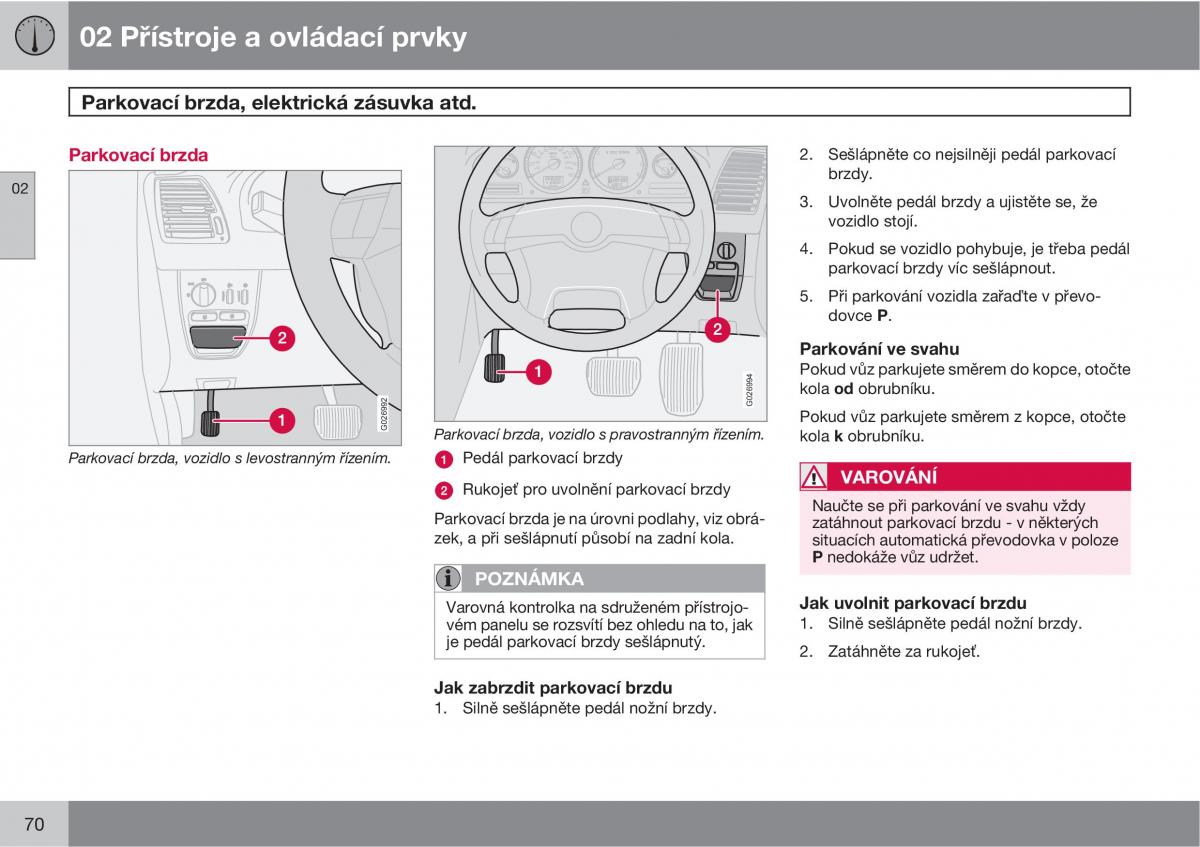 Volvo XC90 I 1 navod k obsludze / page 72