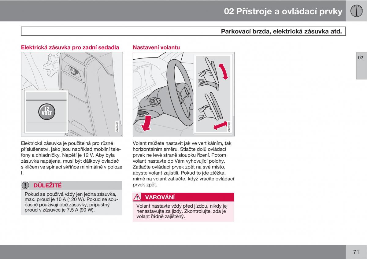 Volvo XC90 I 1 navod k obsludze / page 73