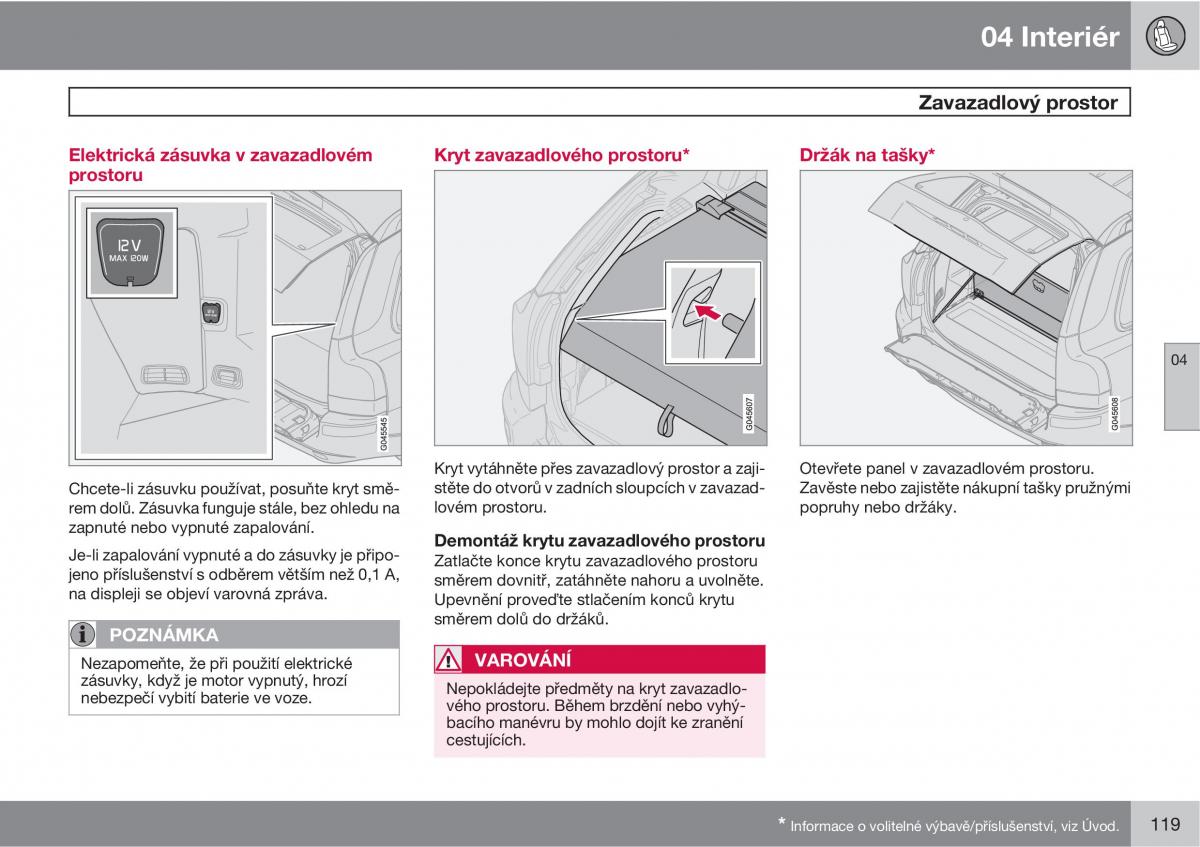 Volvo XC90 I 1 navod k obsludze / page 121