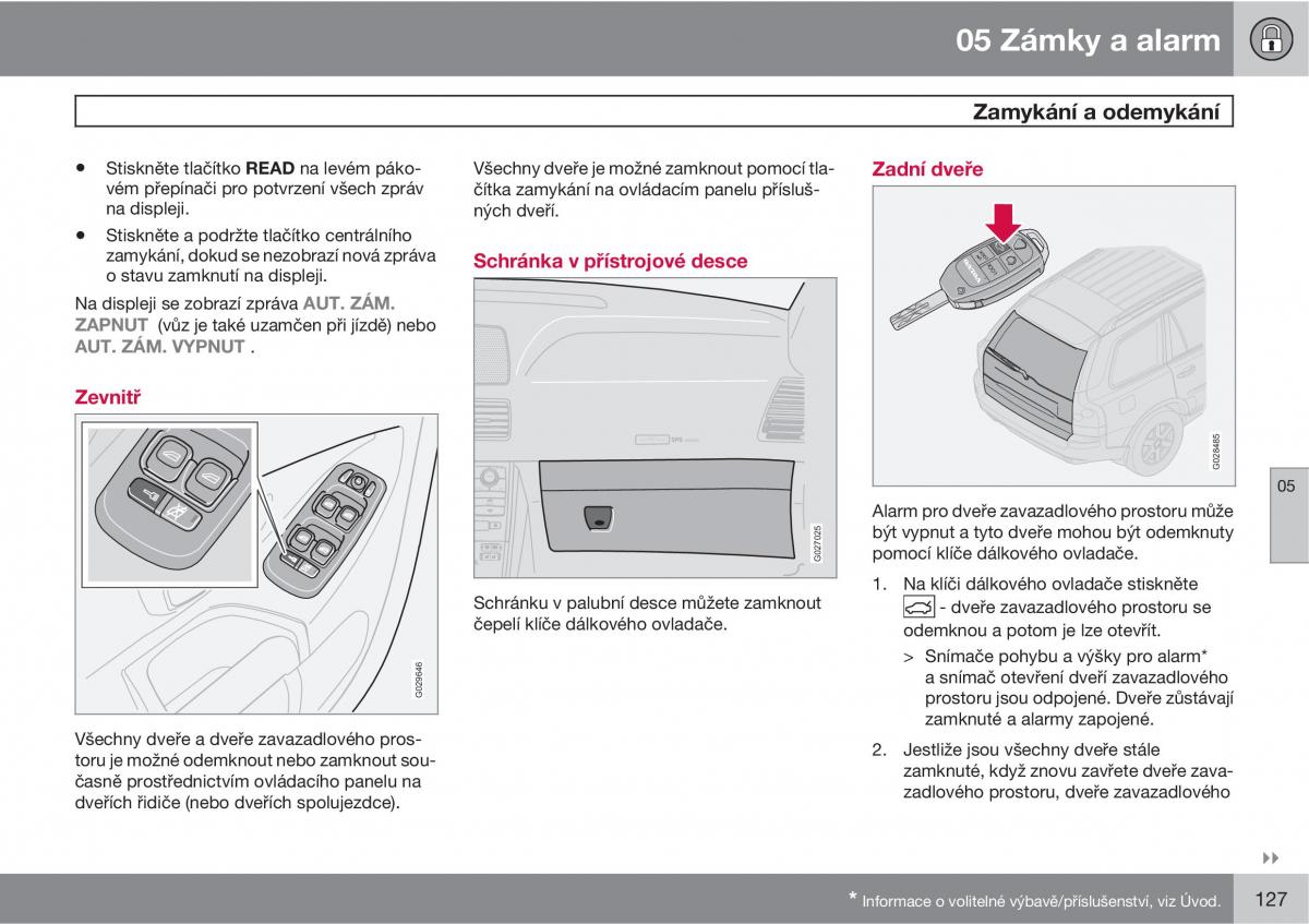 Volvo XC90 I 1 navod k obsludze / page 129