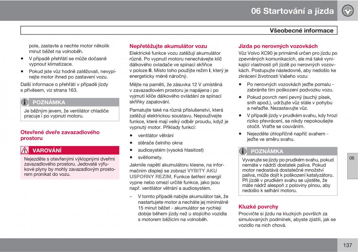 Volvo XC90 I 1 navod k obsludze / page 139