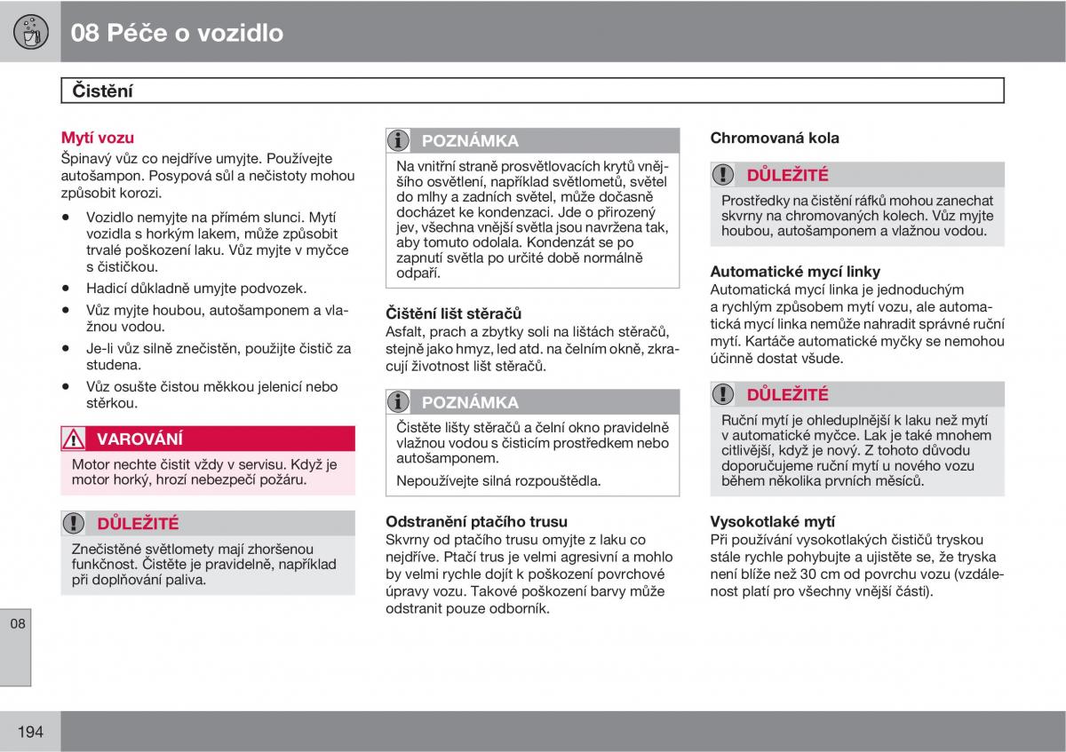 Volvo XC90 I 1 navod k obsludze / page 196