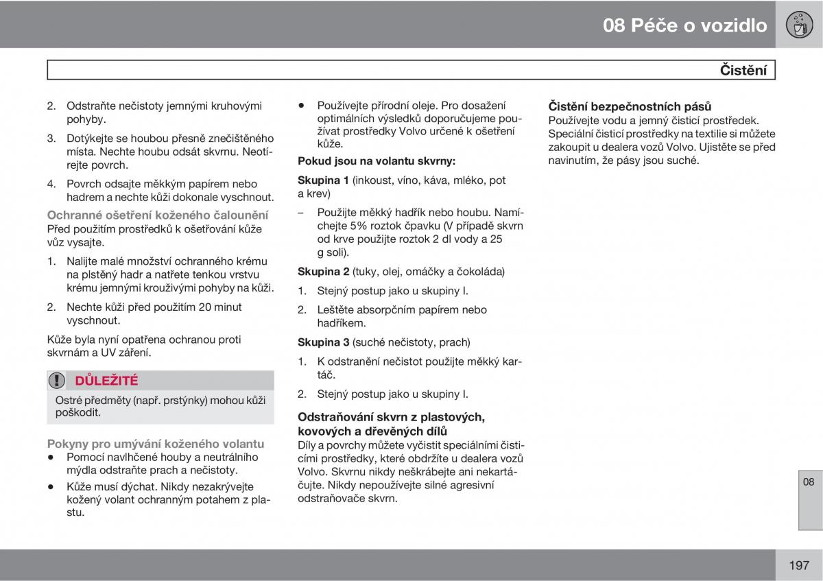 Volvo XC90 I 1 navod k obsludze / page 199