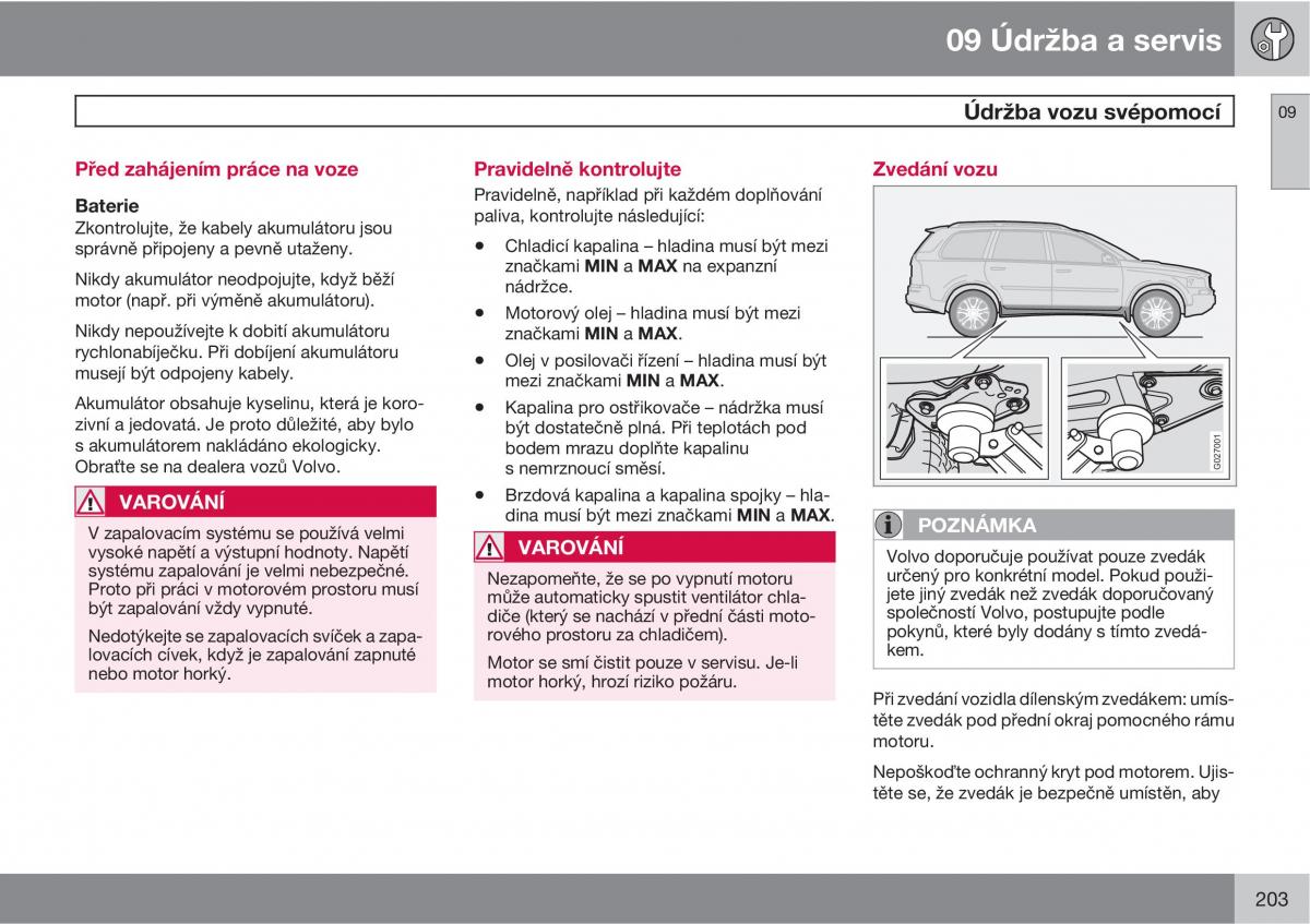 Volvo XC90 I 1 navod k obsludze / page 205