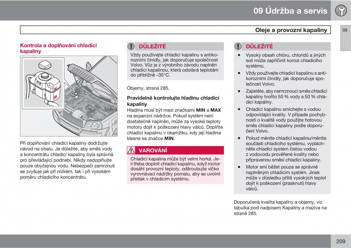 Volvo XC90 I 1 navod k obsludze / page 211