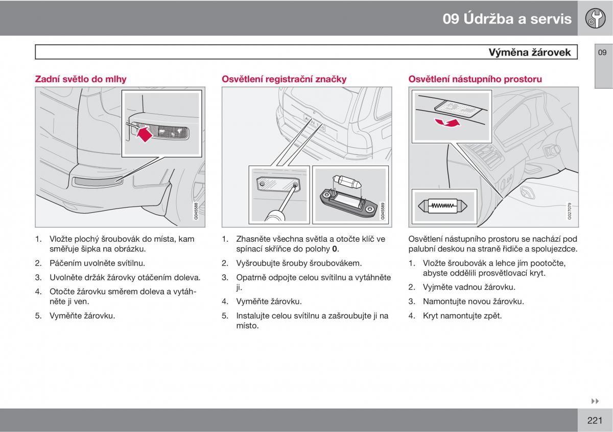 Volvo XC90 I 1 navod k obsludze / page 223