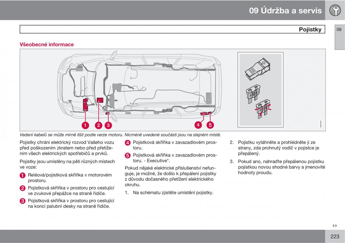 Volvo XC90 I 1 navod k obsludze / page 225