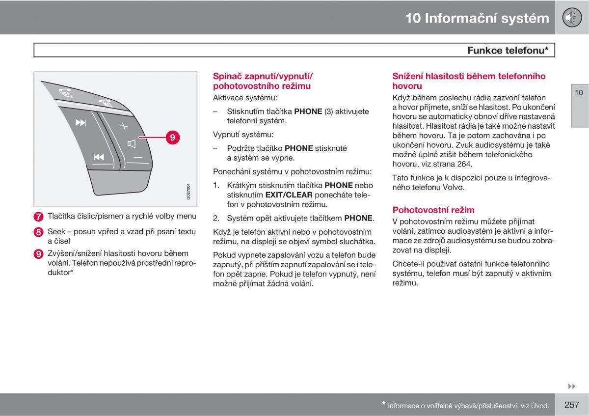 Volvo XC90 I 1 navod k obsludze / page 259