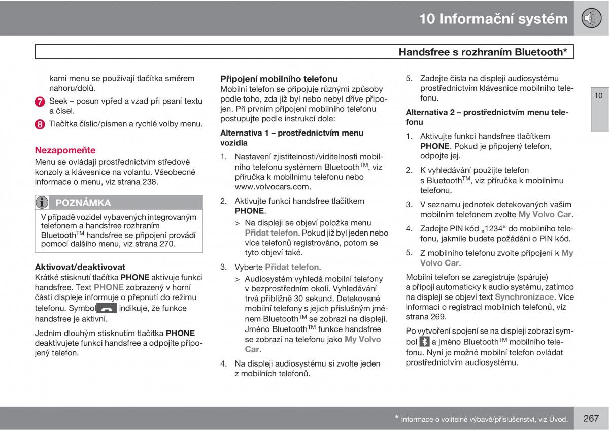 Volvo XC90 I 1 navod k obsludze / page 269