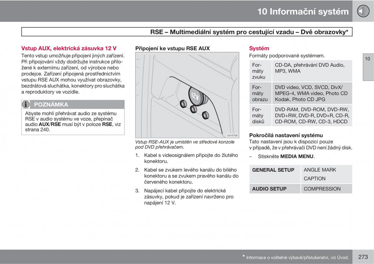 Volvo XC90 I 1 navod k obsludze / page 275