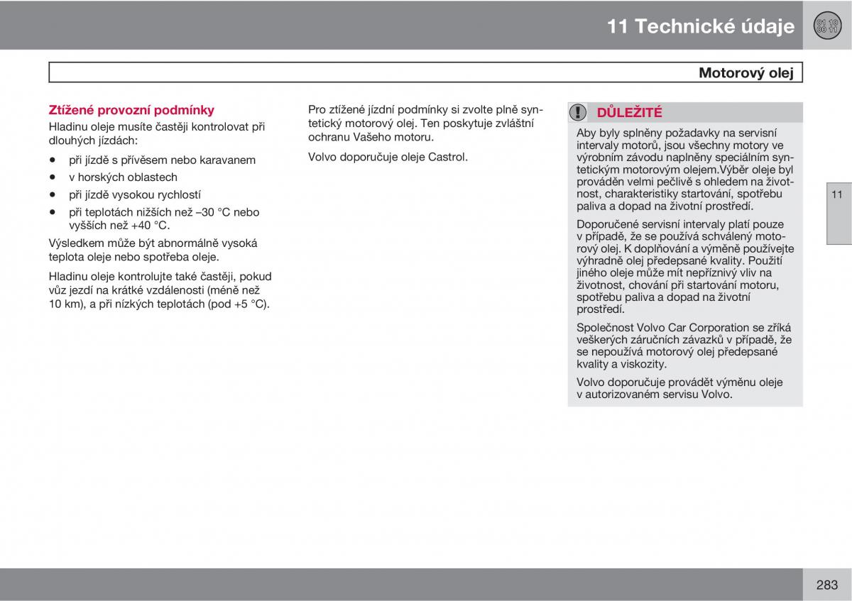 Volvo XC90 I 1 navod k obsludze / page 285