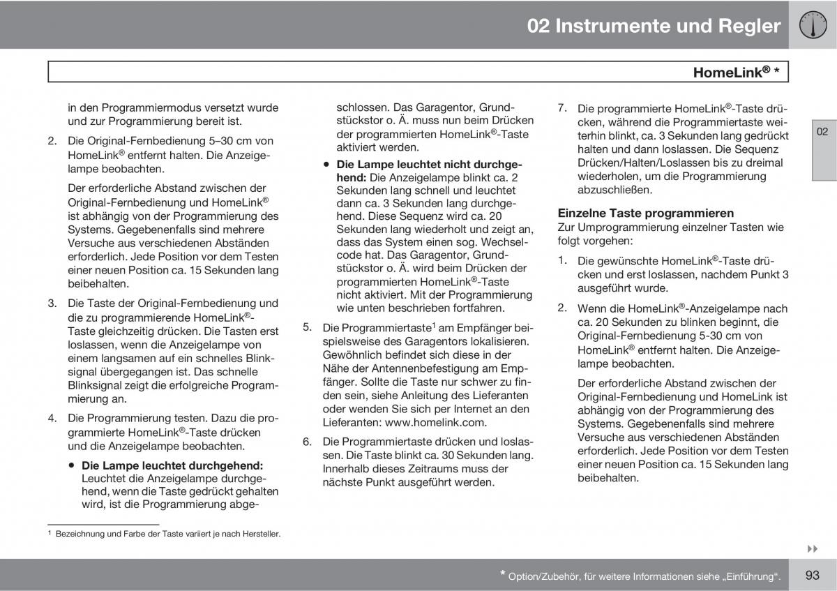 Volvo XC90 I 1 Handbuch / page 95